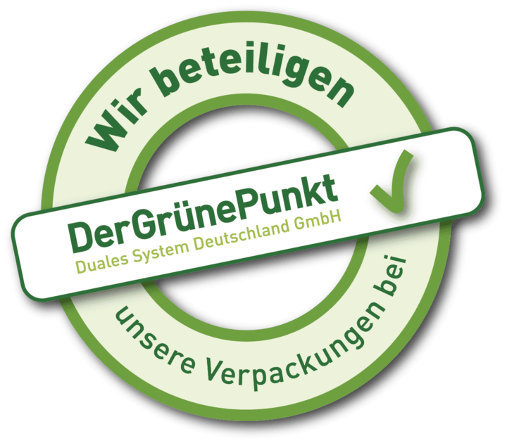 Abzeichen für: Wir beteiligen unsere Verpackung bei der GründePunkt