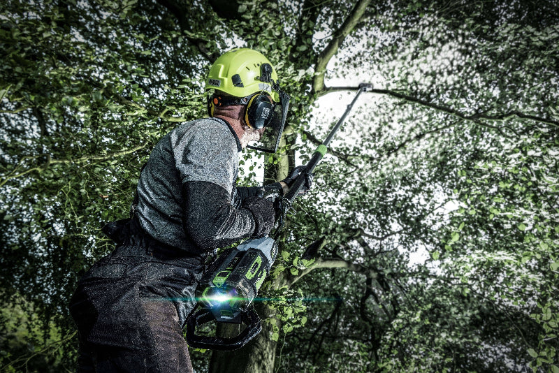 Mann mit Hochentaster