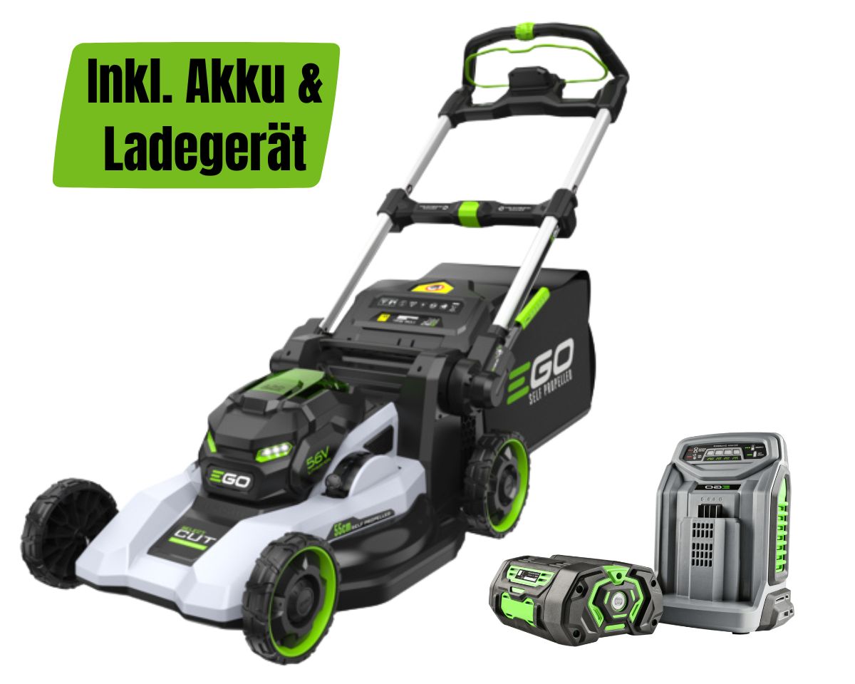 EGO Rasenmäher mit Akku und Ladegerät als KIT