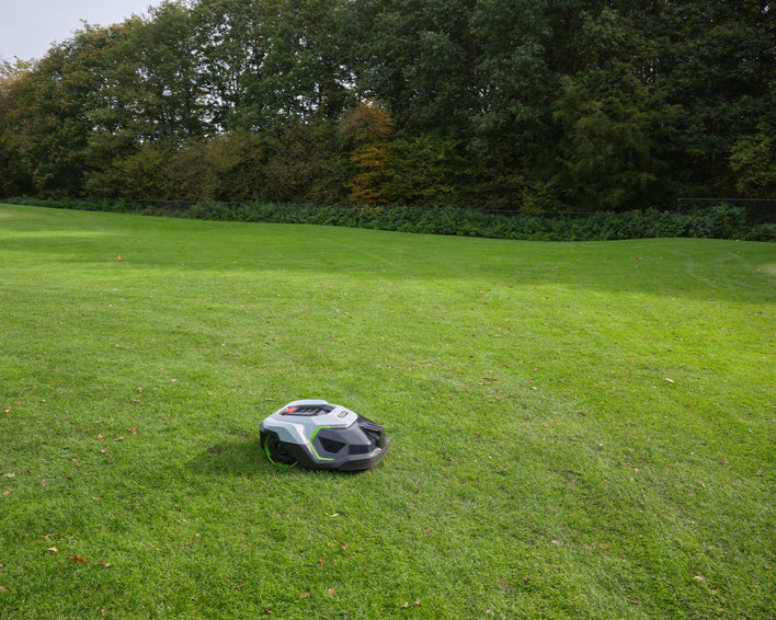 Robotermäher auf Wiese