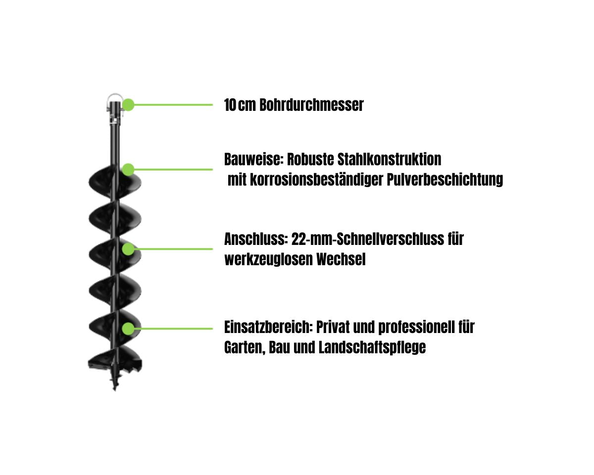Produktdetails EGO ETA0400E Erdbohrer Ø10cm Aufsatz