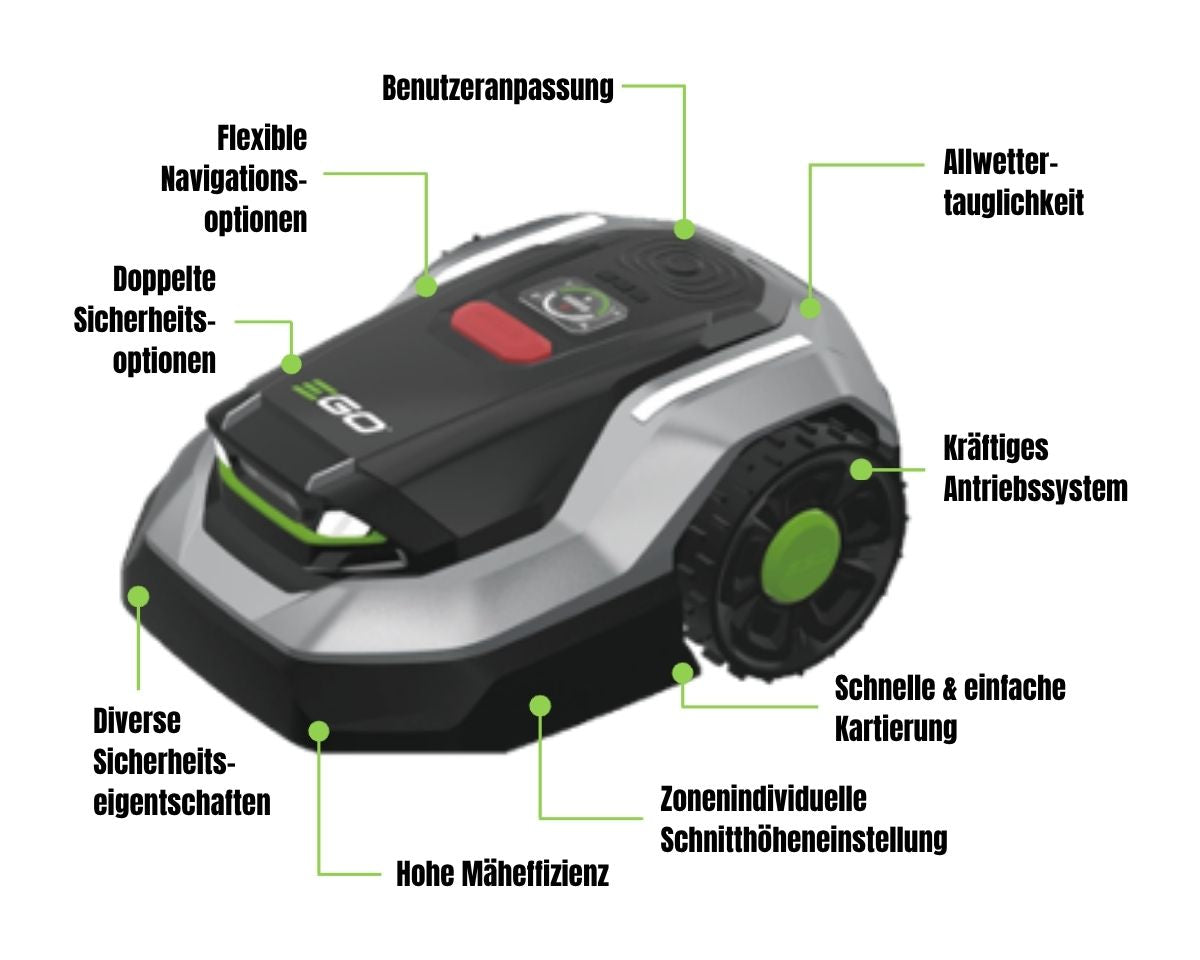Produktdetails EGO RMR1500E Mähroboter für 1.500m2 Rasenfläche - EGO Produktneuheit 2026