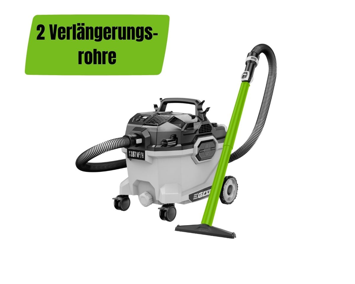 EGO ASP0300 Verlängerungsrohre (2 Stück) für kompakten und portablen Nass-/Trockensauger EGO WDV0300E